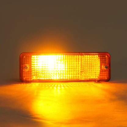 HECASA Turn Signal Lights Compatible with 1984-1988 Toyota 4Runner/Pickup, Front Bumper Lamps w/Bulbs Replacement for TO2521105 TO2530106, Left Driver And Right Passenger Side Yellow Lens