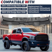 KUAFU Windshield Wiper Cowl Panel Compatible with 2002-2008 Dodge Ram 1500/2003-2009 Ram 2500/2003-2010 Ram 3500 Replacement for 55056006AE Cowl Vent Grille Plastic(ABS) Unfinished Black