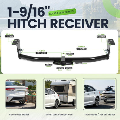 HECASA Class 1 Trailer Hitch Compatible with 2003-2019 Toyota Corolla