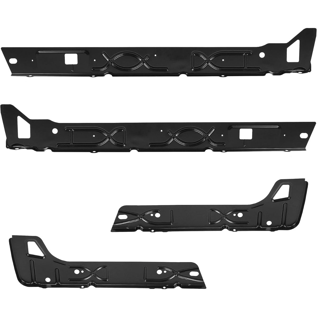Inner Rocker Panels Left & Right Compatible with 1999-2007 Chevy Silverado GMC Sierra Pickup 4 Door Crew Cab, Rust Repair Patch Rocker Guards 4Pcs