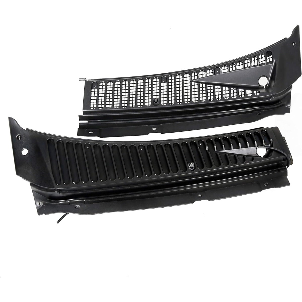 Windshield Wiper Cowl Vent Grille Cover Panels Kit Compatible With 1999-2007 F250 F350 Excursion(Driver&Passenger Side)-Replace Part# 3C3Z-25022A68-AAA & 4C3Z-25022A69-AAA