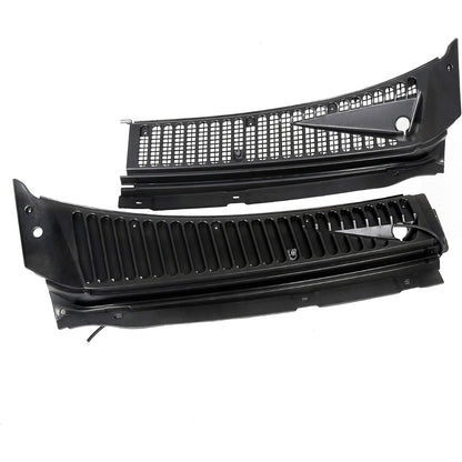 Windshield Wiper Cowl Vent Grille Cover Panels Kit Compatible With 1999-2007 F250 F350 Excursion(Driver&Passenger Side)-Replace Part# 3C3Z-25022A68-AAA & 4C3Z-25022A69-AAA