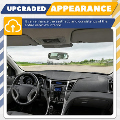 Dashboard Cover Compatible with 2011-2014 Hyundai Sonata Plastic(ABS+PVC) Painted+Textured Matte Black