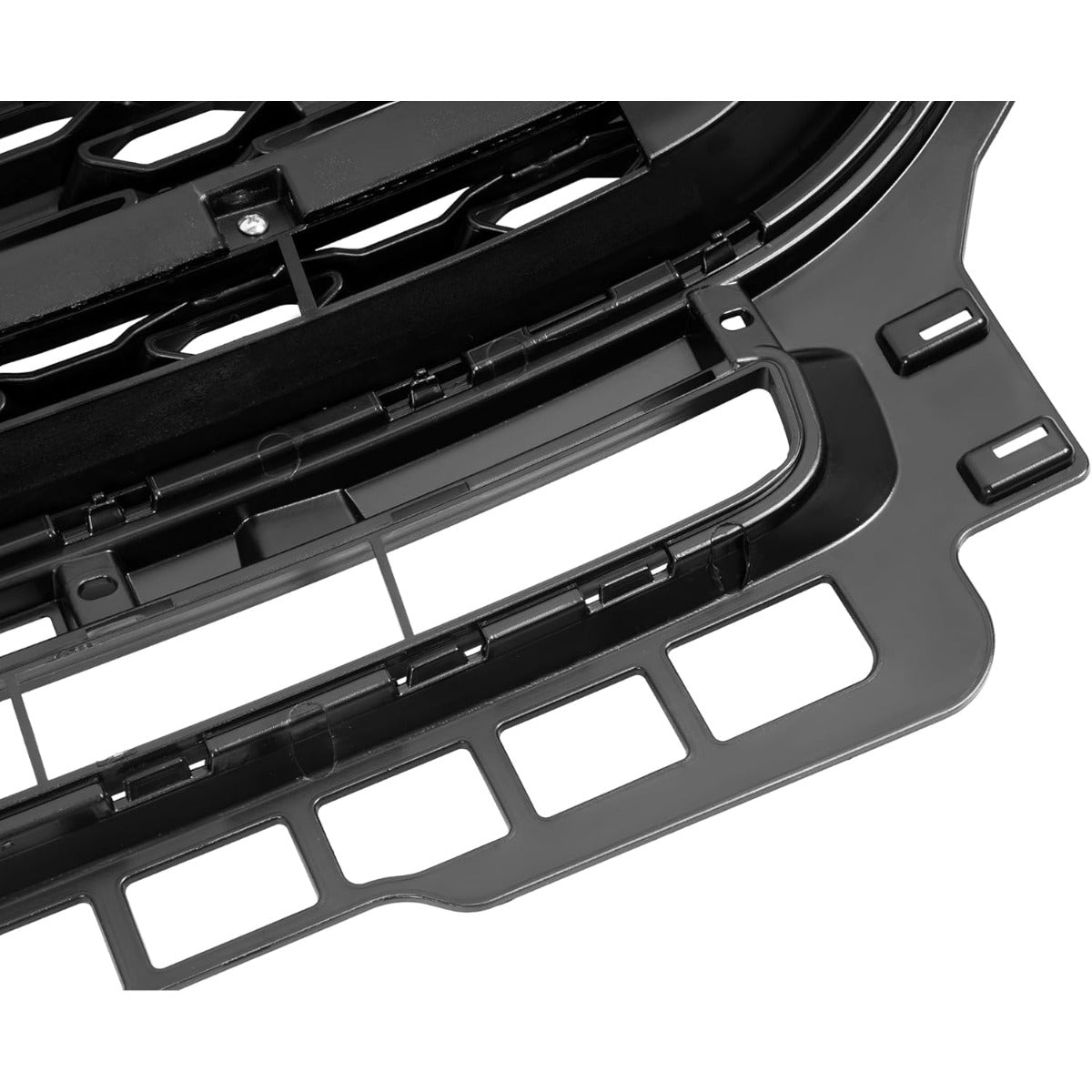 Front Grill Compatible with 2020-2024 Ford Explorer Replacement for LB5Z8200GC FO1200659 Front Bumper Painted Grille Gloss Black Plastic(ABS)