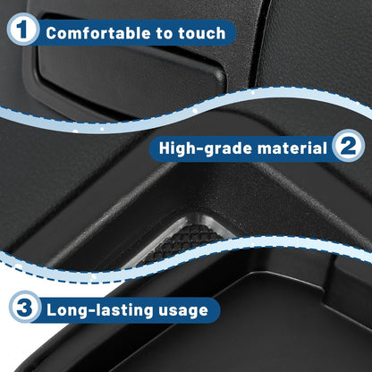 Center Console Armrest Lid Compatible with 2007-2014 Chevy Avalanche Silverado Suburban Tahoe Yukon Sierra Black W/Latch Replacement for 15217111, 15941534, 19328718