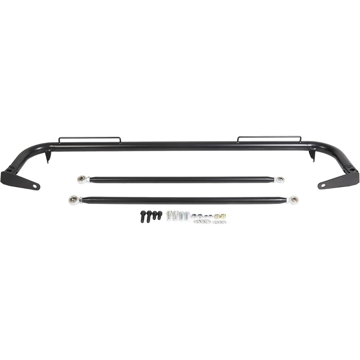49 Inches Universal Iron Racing Safety Seat Belt Chassis Roll Harness Bar Rod Black Compatible with Ford Honda Mitsubishi and more, Works with All 4-Point, 5-Point and 6-Point Seat Belts LYAM-257-1