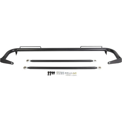 49 Inches Universal Iron Racing Safety Seat Belt Chassis Roll Harness Bar Rod Black Compatible with Ford Honda Mitsubishi and more, Works with All 4-Point, 5-Point and 6-Point Seat Belts LYAM-257-1