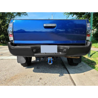 Load image into Gallery viewer, KUAFU Rear Bumper Compatible With 2005-2015 Toyota Tacoma TO1103113 Bumper Assembly W/Pads Brackets and License Plate Lights Steel Chrome Fits Models With SR5 Package or Limited Package Only
