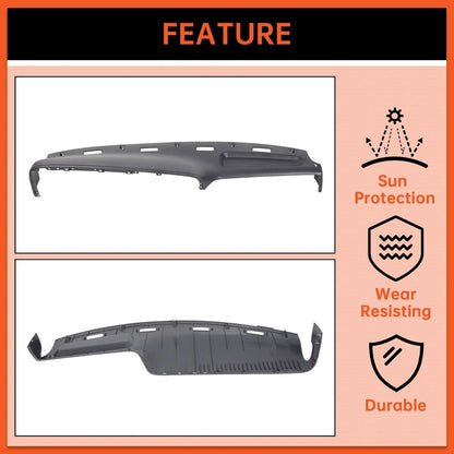 Dash Replacement Compatible with 1994-1997 Dodge Ram 1500 2500 3500 Top Dash Panel Cover Dashboard Cap Bezel Trucks Gray Replace for 5EY72RC8 LYAP-288
