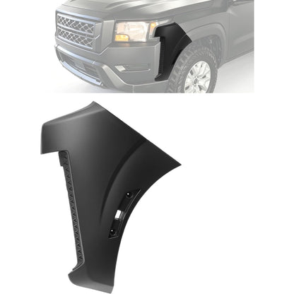 ALMULOO Plastic(PP) Driver Side Front Bumper End Cap Compatible with 2022 Nissan Frontier, 2023-2024 Nissan Frontier (submodel: S, SV) Painted Matte Black Reolace 620199BU0C NI1016100
