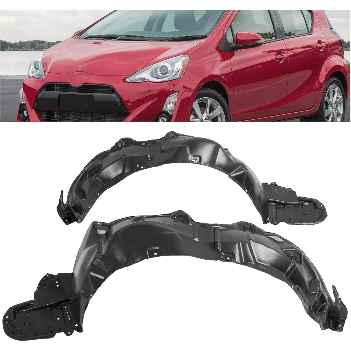 Front Fender Liner Inner Panel for 2010-2015 Toyota Prius w/o Insulation Foam Replacement for 5387547030 TO1249158 Wheel Liner Splash Shields Guard Right
