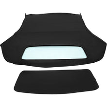 ALMULOO Convertible Soft Top Compatible with 2003-2009 Audi A4 Roof Top w/Heated Glass Window Sailcloth Vinyl+Glass Unfinished Black+Clear