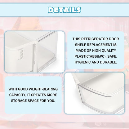 Kojem DA97-12650A Refrigerator Door Shelf Bin Compatible with Samsung Refrigerator (Right Side) Fridge Shelf Replace DA63-07104A DA63-06963A RF263beaesr RF260beaesr AP5620330