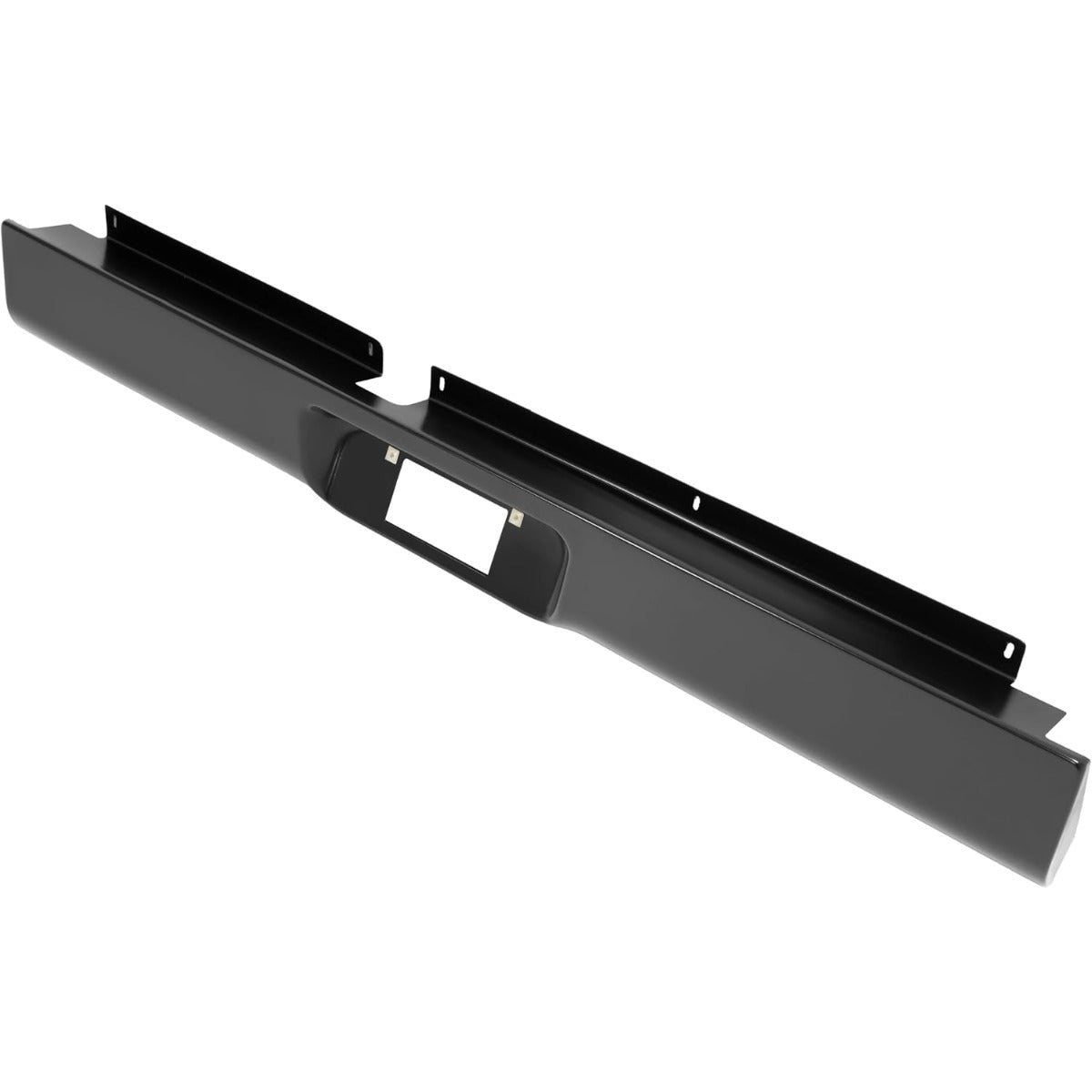 KUAFU Rear Bumper Roll Pan w/LED License Light Compatible with 1997-2004 Dodge Dakota Fleetside Plate Box Steel Electrophoresis Black