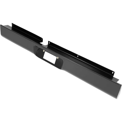 KUAFU Rear Bumper Roll Pan w/LED License Light Compatible with 1997-2004 Dodge Dakota Fleetside Plate Box Steel Electrophoresis Black
