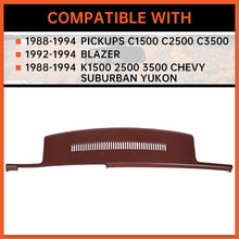 Molded Dash Cover Compatible with 1992-1994 Blazer/1988-1994 GM Trucks Pickups C1500 C2500 C3500 K1500 K2500 K3500 Chevy Suburban Yukon Dashboard Cap Bezel Panel Lid Instrument Cluster Garnet