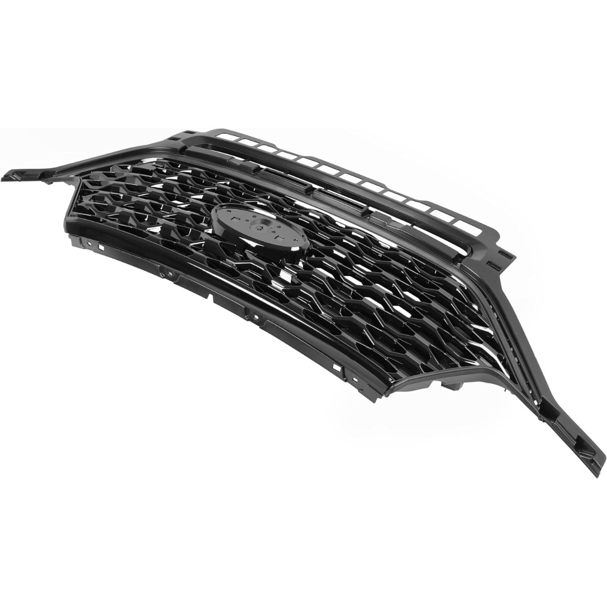 Front Grill Compatible with 2020-2024 Ford Explorer Replacement for LB5Z8200GC FO1200659 Front Bumper Painted Grille Gloss Black Plastic(ABS)