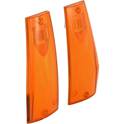 HECASA Pair Side Marker Light Compatible with 1991-1996 Jeep Cherokee Base Classic Country SE Sport Briarwood Laredo Limited Comanche Replacement for CH2551113 CH2550113 Marker Lamp LH&RH Amber Lens