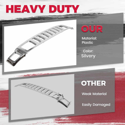 Front Grill Compatible with 2006-2010 Hummer H3 15834196 HU1200100 Upper Face Bar Grille Shell and Insert Assembly Chrome