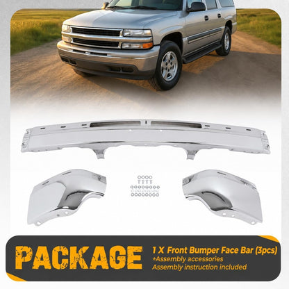 KUAFU Bumper Cover Split Design in 3Pcs Compatible with 00-06 Chevrolet