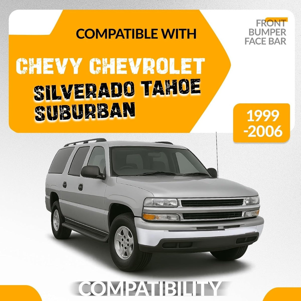 KUAFU Bumper Cover Split Design in 3Pcs Compatible with 00-06 Chevrolet
