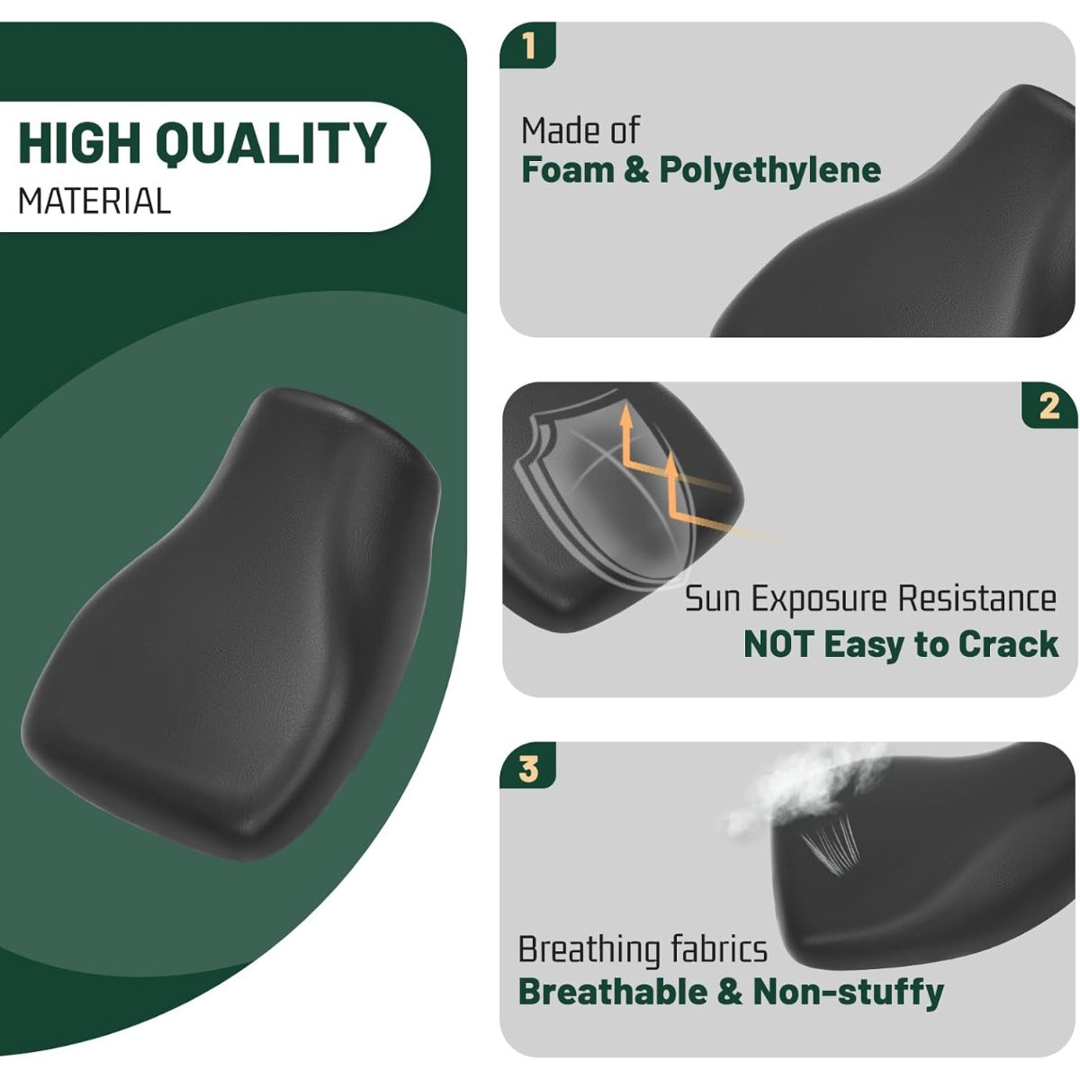 Complete Seat Compatible with 2015-2023 Honda Rancher 420 TRX420/ Foreman 500 TRX500 520 TRX520 Replacement for 77100-HR3-621ZA Seat Replacement Assembly Black