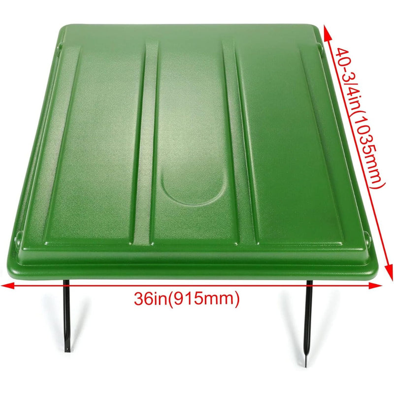 Kojem Green Tractor Canopy Compatible with John Deere Compact Utility Tractors with rops 34" Wide or Less. Fit 1 1/2" x 3", 2" x 2" or 2" x 3" ROPS Sun Shade Canopy with Bracket 35" W x 40" L
