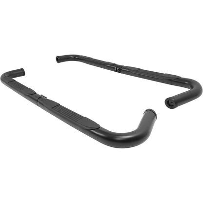 Running Board Side Step Compatible with 1984-2000 Jeep Cherokee 4 Door Step Nerf Bar Steel+Plastic Powder Coated Black