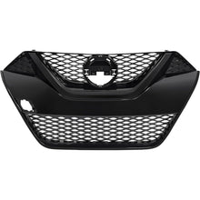 HECASA Front Bumper Grille Compatible with 2016-2018 Nissan Maxima 623109DE0A Grill Plastic (ABS) Painted Black Replacement for NI1200284