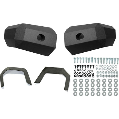 ALMULOO Front Bumper Compatible with 2003-2006 Chevy Chevrolet Silverado 1500 Powder Coated Steel (2 Packages)