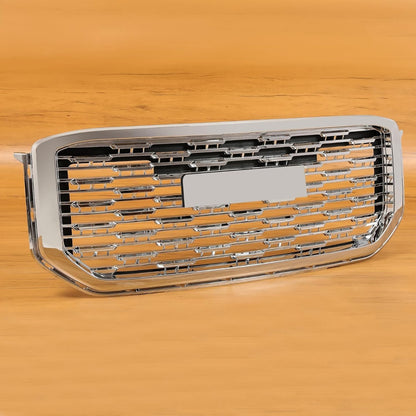 Front Grille Compatible with 2015-2020 GMC Yukon/Yukon XL Bumper Guard Grill Assembly ABS Plastic Chrome Silvery Replacement for GM1200702