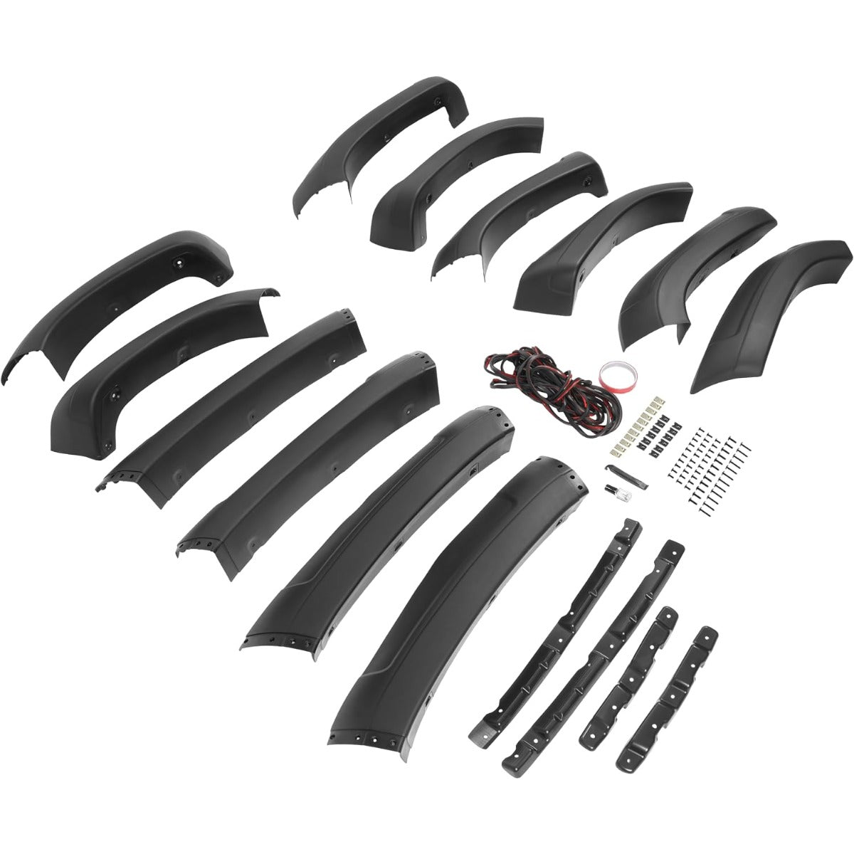 Fender Flare Compatible with 2015-2021 Chevy Chevrolet Colorado | 5.1' bed/Short Beds Model Only Front & Rear 4Pcs Wheel Arch Cover Protector Set Plastic(PP) Textured Black