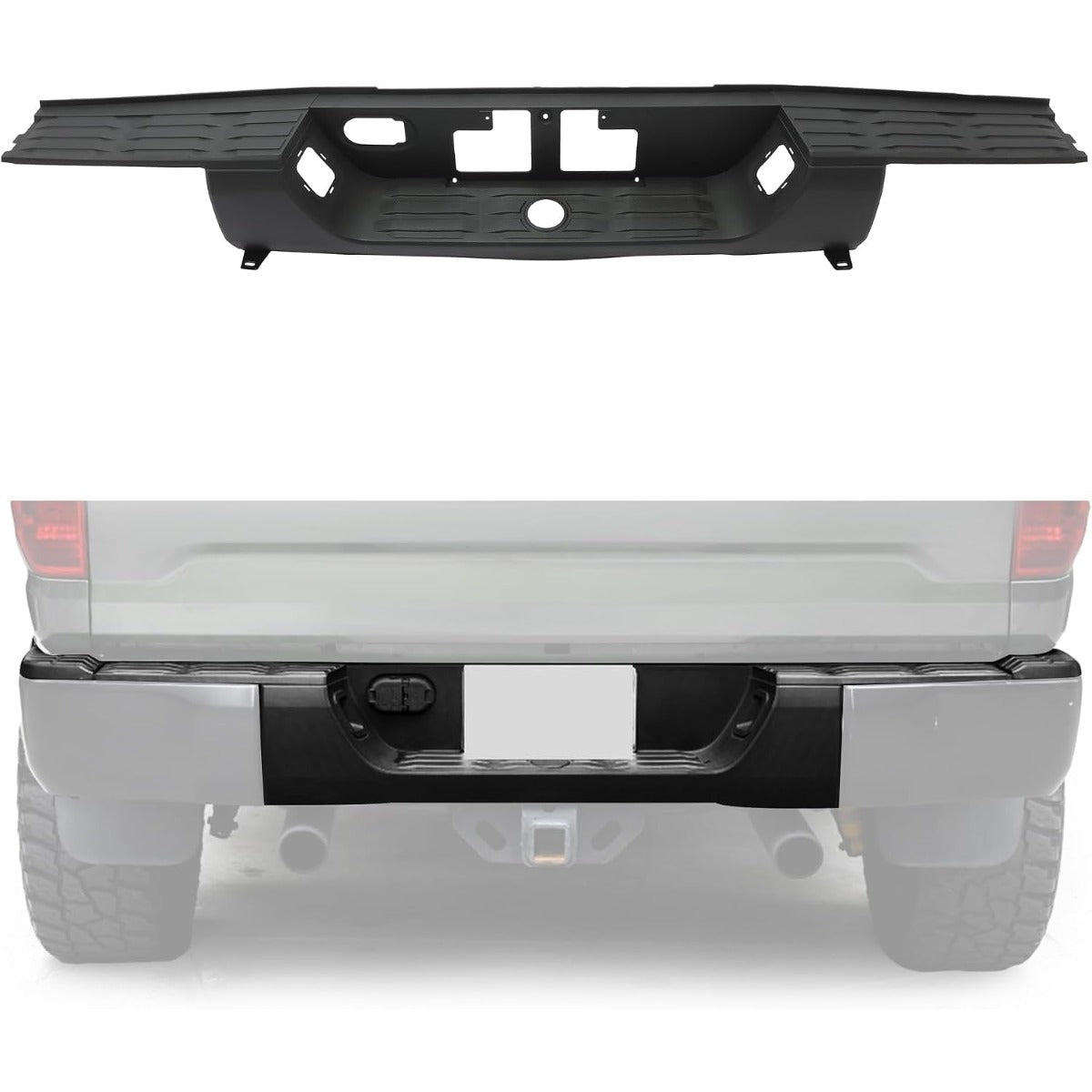 KUAFU Rear Bumper Step Pad Compatible with 2014-2021 Toyota Tundra TO1191104 520570C061 Bumper Center Top Pad W/O Sensor Hole
