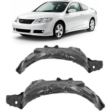Front Inner Fender Liner Compatible with 2006-2011 Honda Civic Replace for  Wheel Liner Splash Shields Guard w/o Insulation Foam Left + Right Side