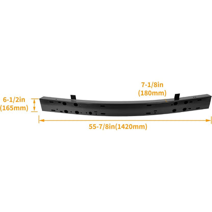 Front Bumper Reinforcement Compatible with 2005-2023 Chrysler 300 & Dodge Challenger Charger Magnum 68100209AE 68100209AF CH1006222 Bumper Impact Absorber Bar Black Electrophoresis Steel