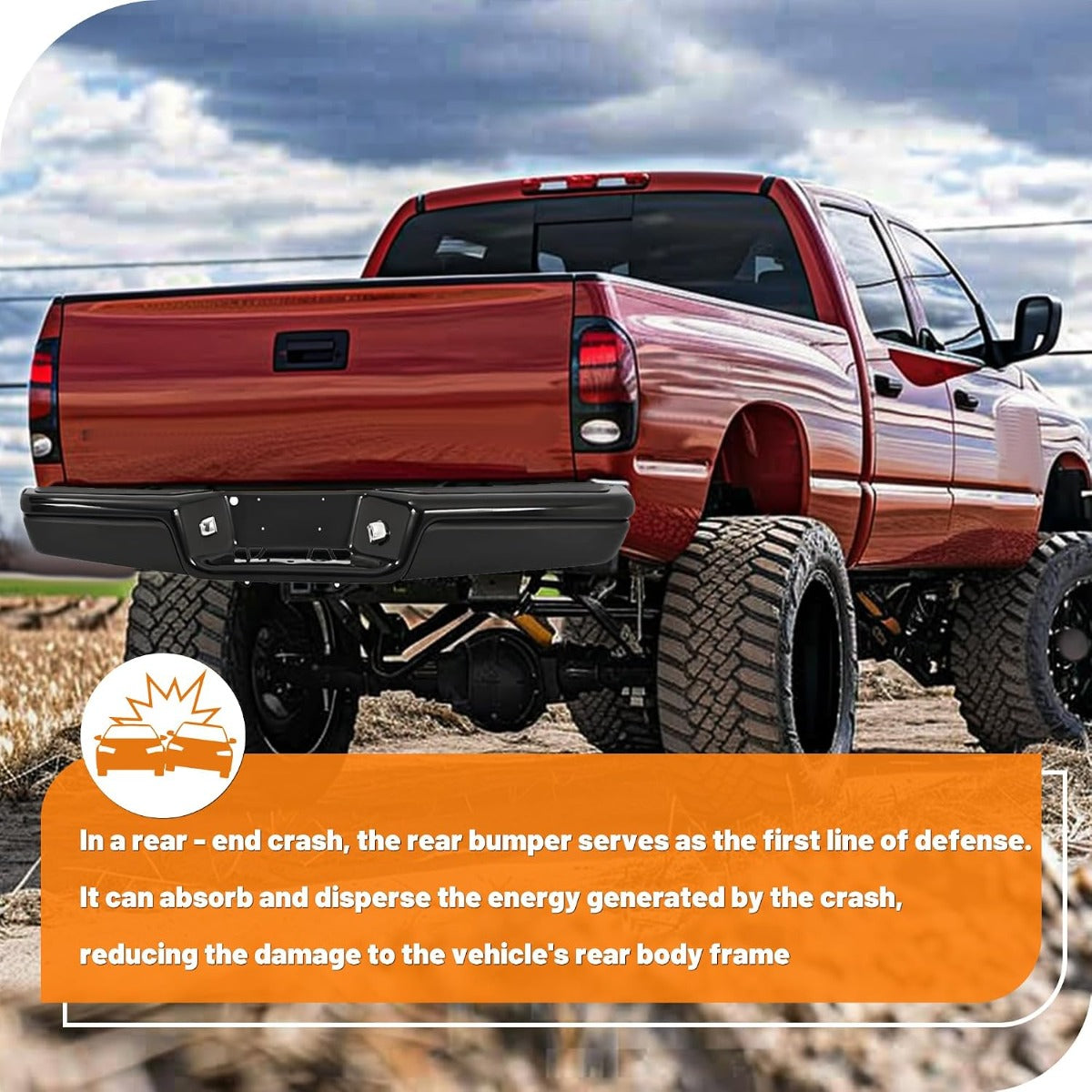 KUAFU Bumper Compatible with 1997-2004 Dakota Model Step Bumper