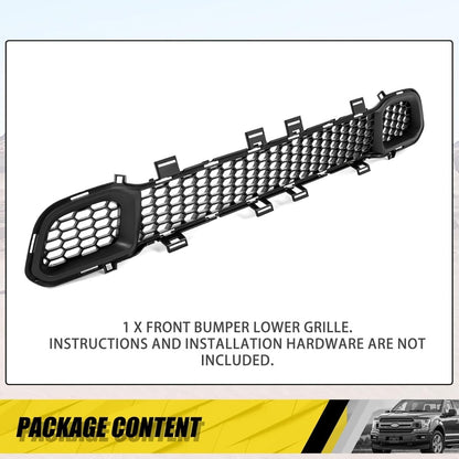 Front Lower Grill Compatible with 2014-2018 Jeep Cherokee 68203216AA CH1036126 Bumper Lower Hood Grille Black