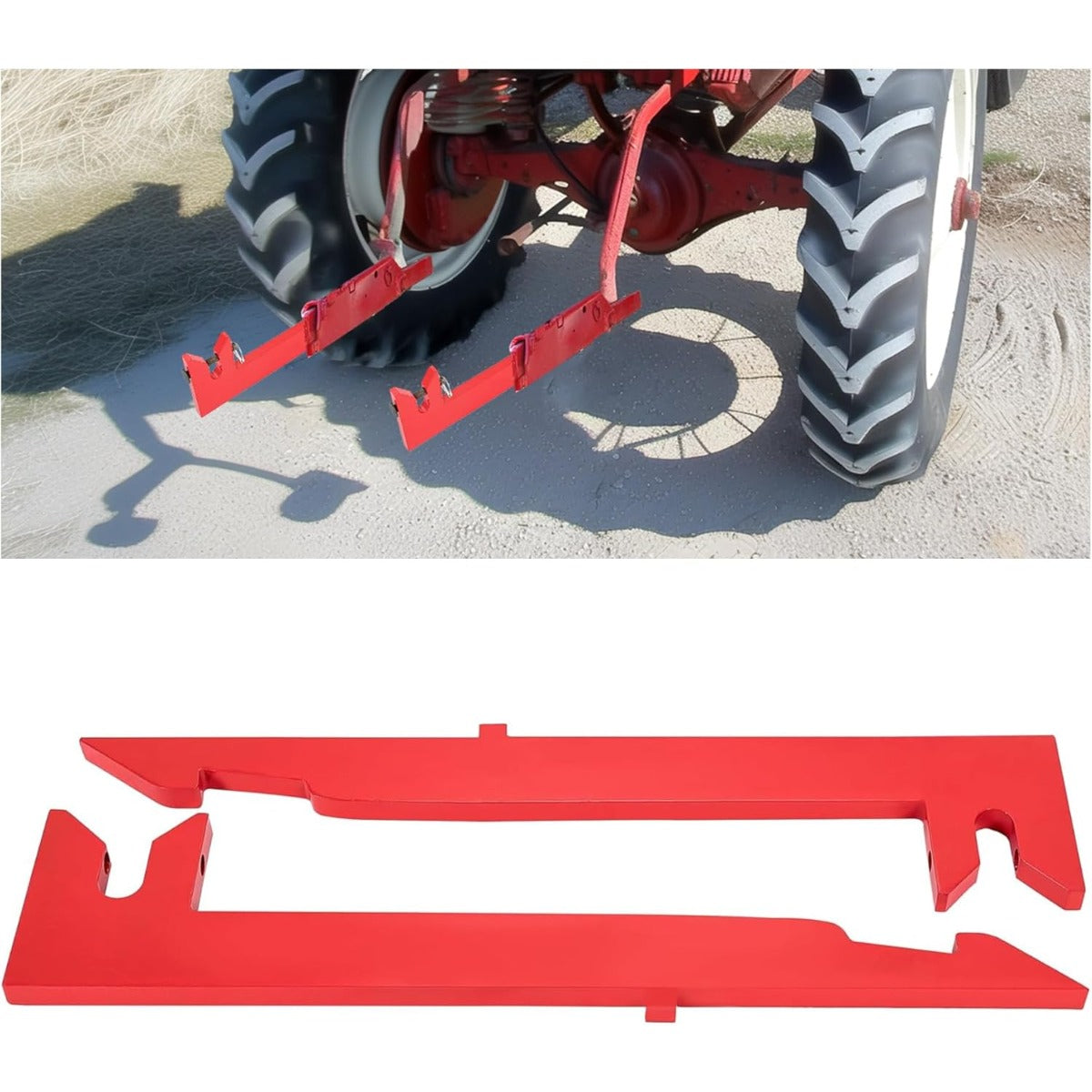 Fasthitch to 3 Point Quick Attach Prongs Category 2 Compatible with International Tractor 300 330 340 350 400 450 460 504 560 660 2504 3 Point Fasthitch Steel Red
