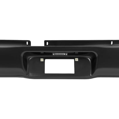 KUAFU Rear Bumper Roll Pan w/LED License Light Compatible with 1997-2004 Dodge Dakota Fleetside Plate Box Steel Electrophoresis Black