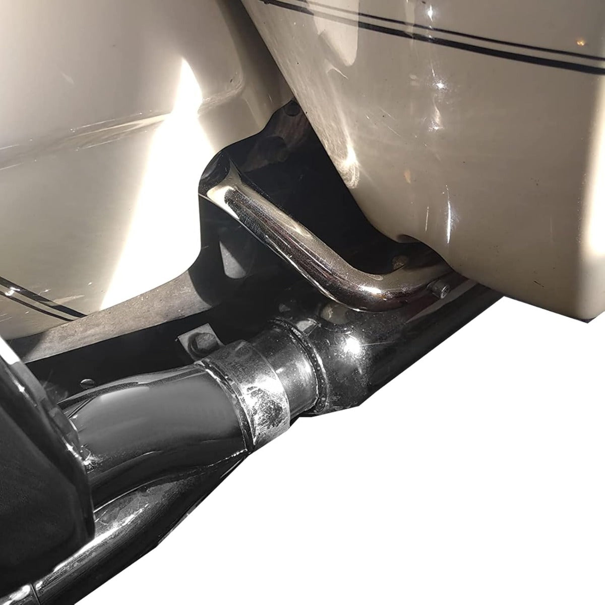 ECOTRIC Saddlebag Guard Support Eliminator Bracket Compatible with 1993-2013 Harley Touring Road King FLHR, Electra Glide FLHT/Ultra Classic, Street Glide FLHX, Road Glide FLTR Chrome