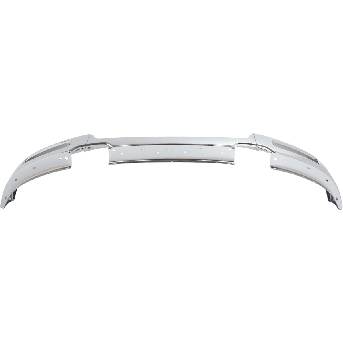 ALMULOO Front Bumper Face Bar Compatible with 2004 2005 Ford F-150 W/O Fog Light Holes Replace For 4L3Z17757AA FO1002388 Modular Design-3Pcs Steel Chrome Silvery