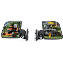 Universal Magnetic Tractor Mirrors Compatible with Kubota John Deere Zero Turn Mower Rearview Side Mirrors Black 2Pcs 220LB Rated