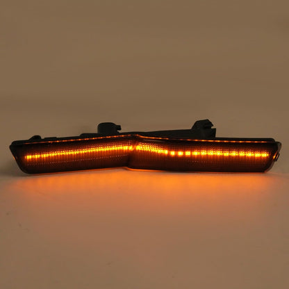 HECASA Front LED Side Marker Lights Compatible with 2018-2022 Dodge Challenger SRT Hellcat Redeye Super Stock Jailbreak Demon, R/T Scat pack Widebody Shaker, Turn Signal Lamp Smoke Lens Amber LED 2Pcs