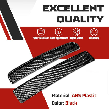 HECASA Front Upper + Lower Grill Compatible with 2005-2010 Scion tC Bumper Cover Mesh Hood Grille Black 2Pcs Replacement for SC1200104 SC1036105