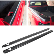 6'6" Bed Rail Caps Cover Compatible with 1999-2006 Chevy Chevrolet Silverado & GMC Sierra 1500 2500 3500 Replacement for 72-01151 Truck Side Rail Protectors W/Stake Holes Black (Pair)