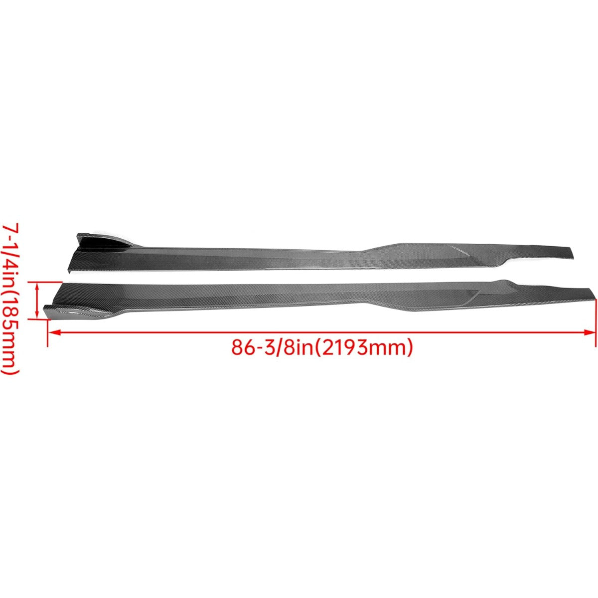 Side Skirts Compatible with 2015-2023 Dodge Charger SRT Daytona Scat Pack R/T 392 GT Rocker Panels Guard Extension Body Kit Replacement ABS Carbon Fiber Style Pair