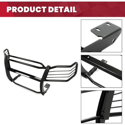 HECASA Brush Guard Compatible with 2003-2017 Ford Expedition Bull Bar Front Bumper Grill Grille Guard Protector Brush Push Bar Black Steel Powder Coated