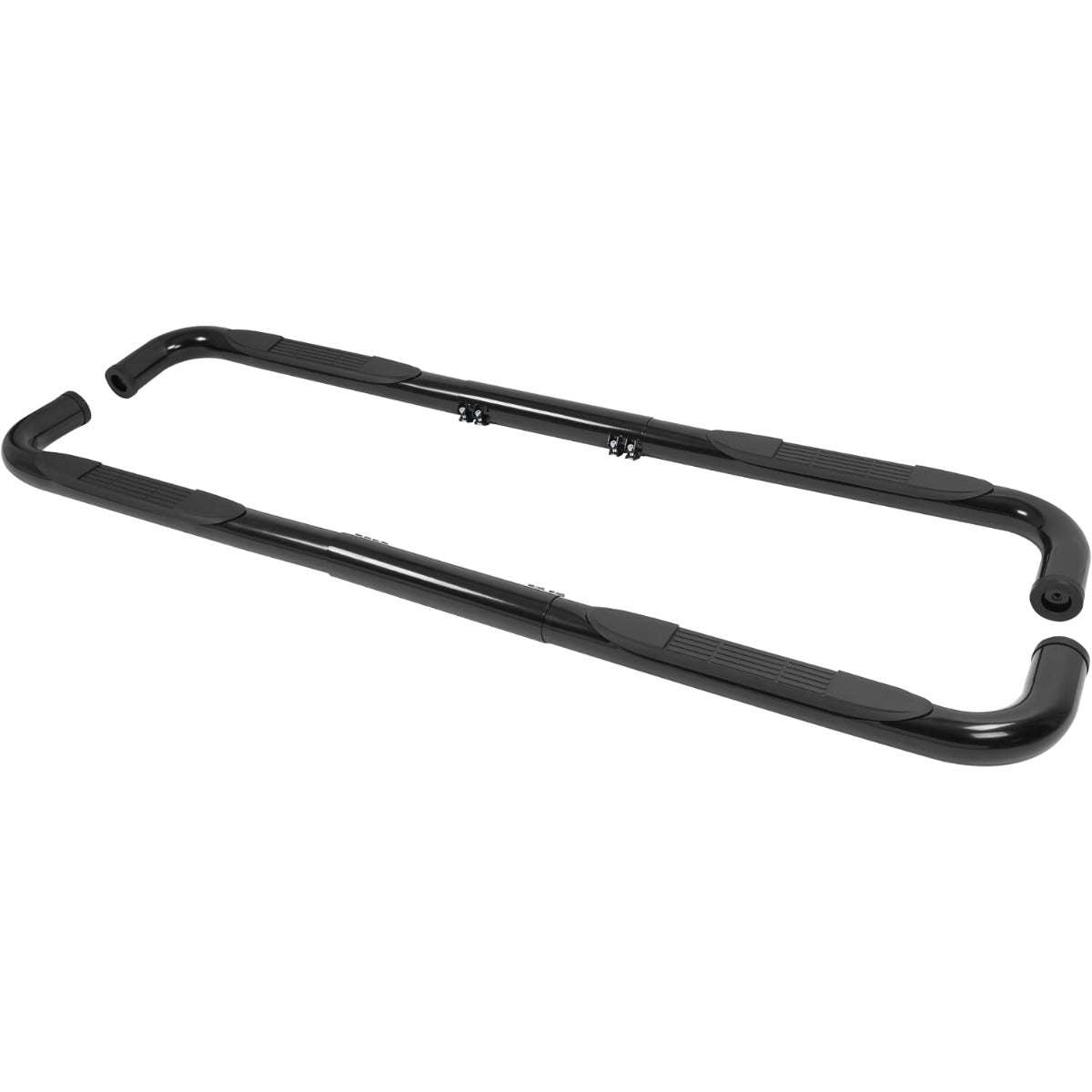 ALMULOO Side Step Compatible with 1999-2016 Chevrolet Silverado&GMC Sierra | Extended/Crew Cab Running Boards Step Bars Steel+409 Stainless Steel+Plastic Powder Coated Black