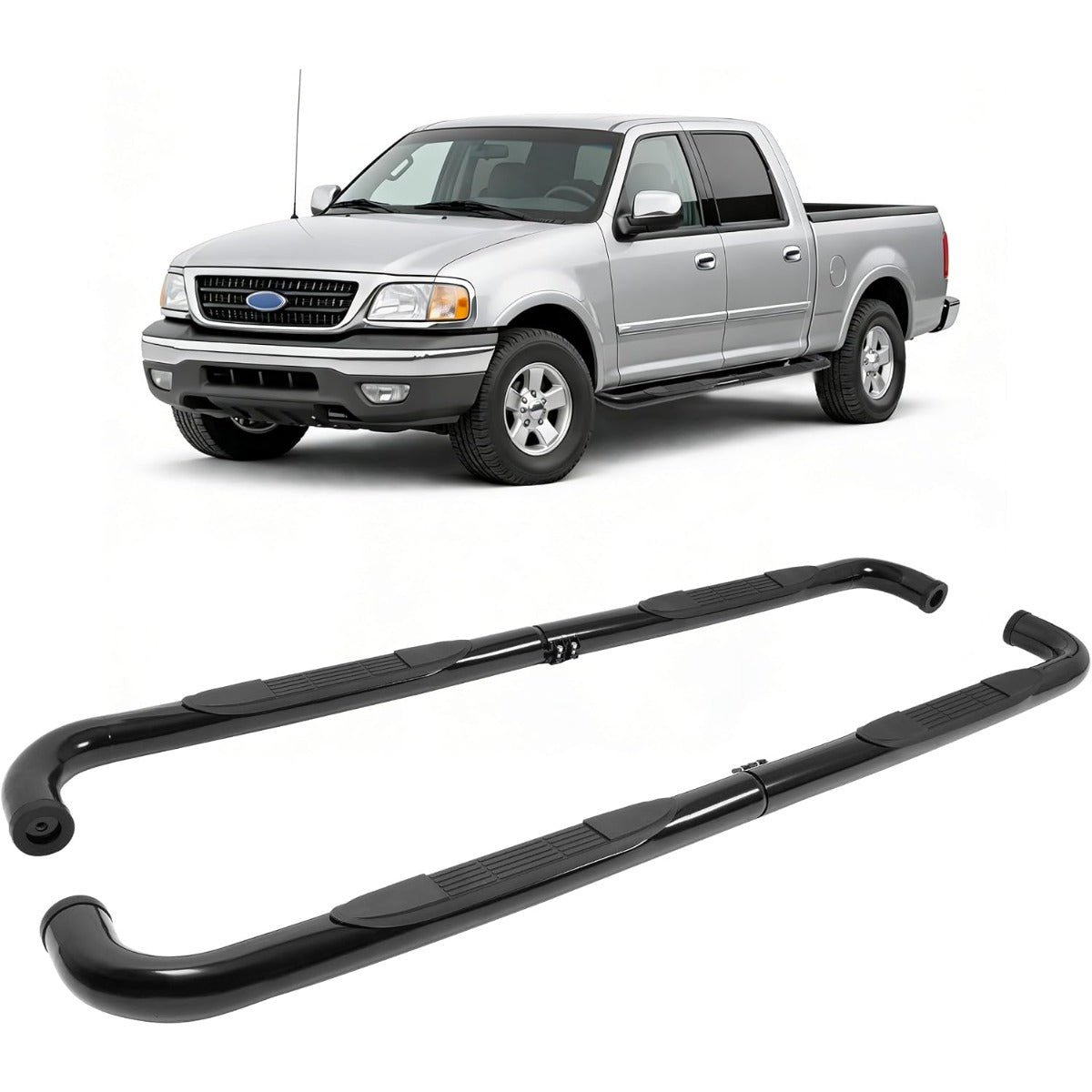 ALMULOO Steps Compatible with 2001-2003 Ford F-150 Super Crew Cab