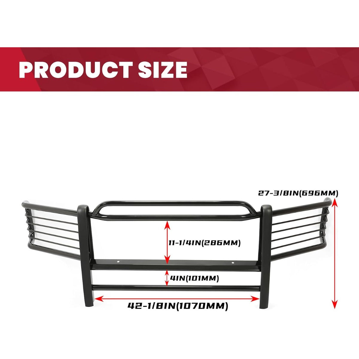HECASA Brush Guard Compatible with 1999-2007 Ford F250 F350 F450 F550